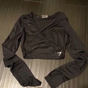 Black crop long sleeve gymshark